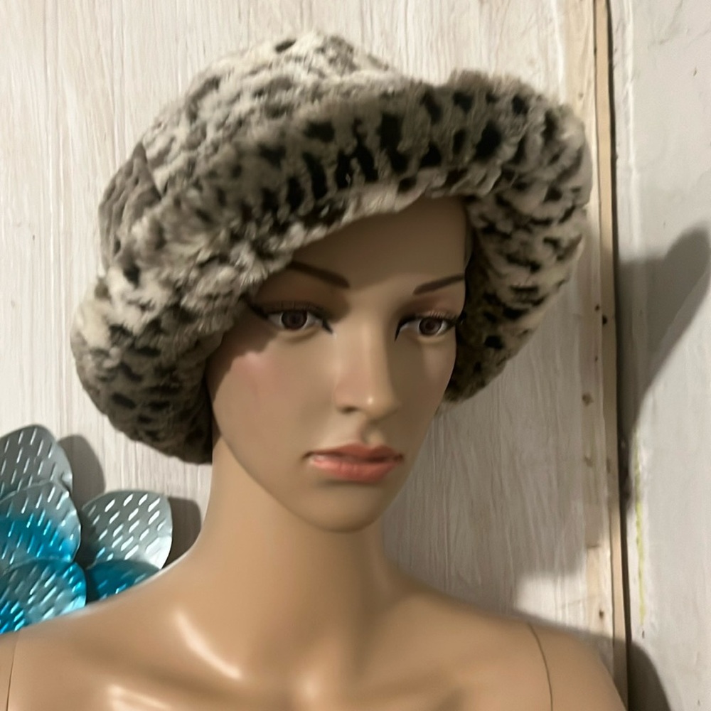 stylish animal print winter hat